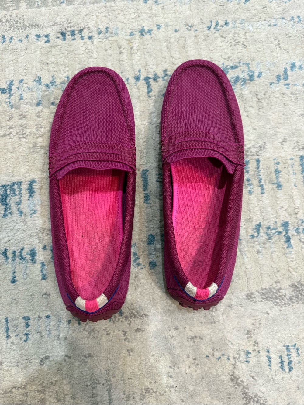 Rothy's Raspberry-Magenta Slip-On Loafers